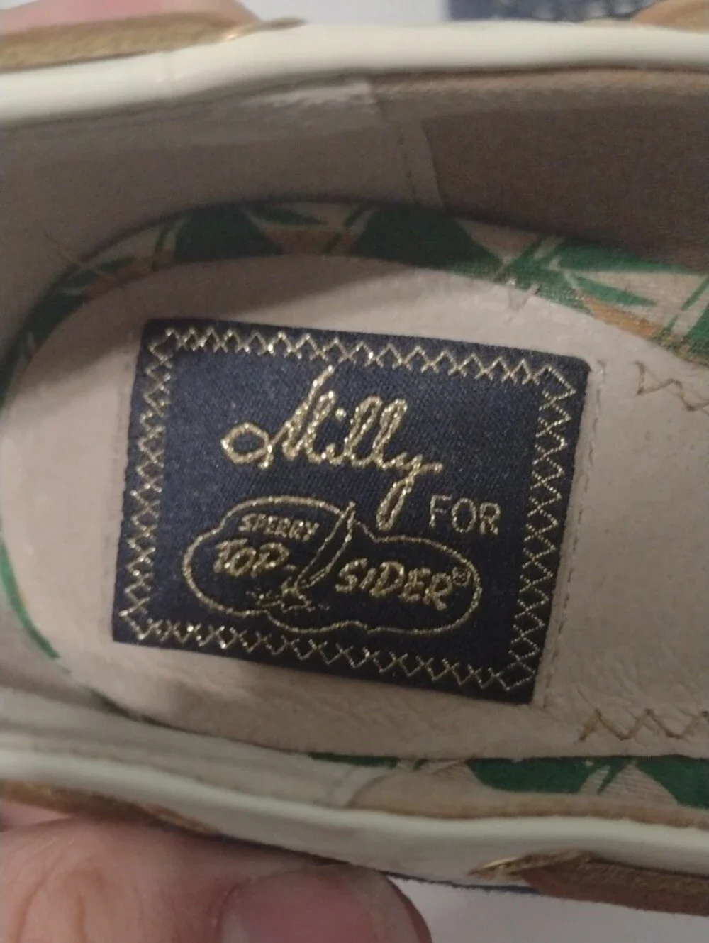 Milly For Sperry Top-Sider Navy High Heeled Espadrille Wedge Shoes (J1229)
